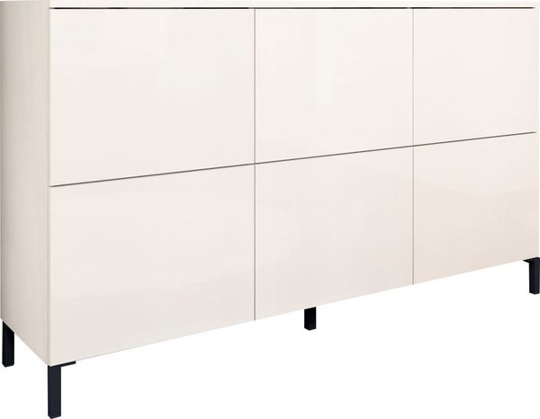borchardt Möbel Kommode Haama, Sideboard mit Metallfüßen, Push-to-open-Technik, Breite 139 cm, viel Stauraum, verstellbare Böden