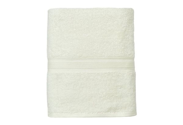 leevitex® Saunatuch Frottee XXL, (1-St), 80 x 200 cm, extra groß & saugfähig, Creme/Naturweiß