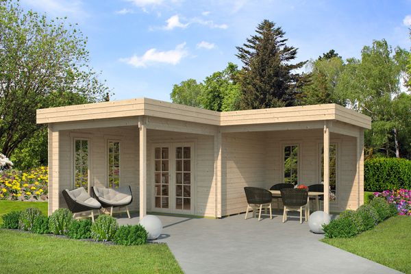 Fjordholz Gartenhaus Modell Fred 44 Grau