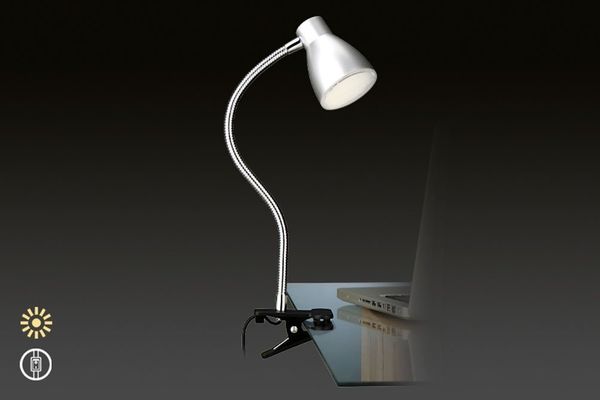 Briloner LED Klemmleuchte Grip Tischlampe Flexarm 200lm Titan 3W LED Lampe Licht