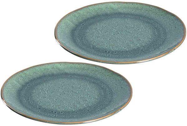 Leonardo MATERA Keramikteller 22,5 cm grün 2er Set
