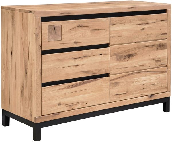 Sideboard Wildeiche 120x45x85 bianco geölt VILLANDERS #210