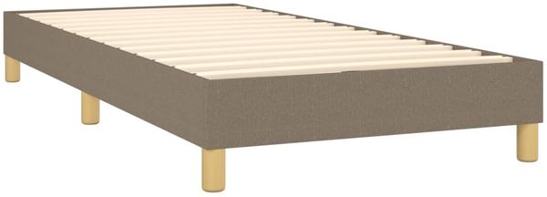 vidaXL Boxspringbett mit Matratze Taupe 100x200 cm Stoff 3140917 Bild 4