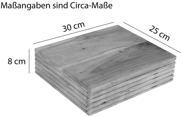 Trelevo® Wandregal Leona, massives Akazienholz, Wandkonsole, eine Schublade Bild 2