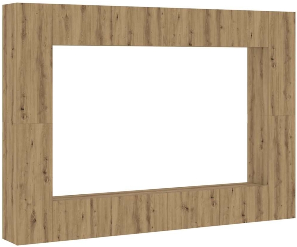 vidaXL 8-tlg. TV-Schrank-Set Wandmontage Artisan-Eiche Holzwerkstoff 3328978