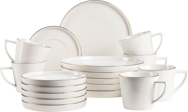 MÄSER Kaffeeservice SITA, Kaffeeservice, Porzellan (18-tlg), 6 Personen, Porzellan, Geschirr-Set, Service