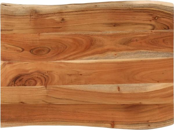 vidaXL Tischplatte 90x60x2,5 cm Rechteckig Massivholz Akazie Baumkante 370621