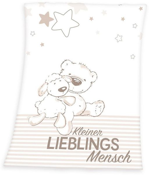 Kleiner Lieblingsmensch Microfaser Flauschdecke 75x100 cm