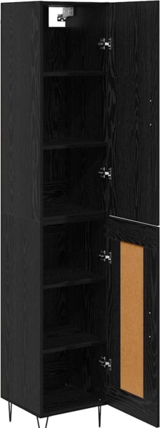 vidaXL Highboard Schwarz Eichen-Optik 69,5 x 34 x 180 cm Holzwerkstoff 3402733 Bild 4