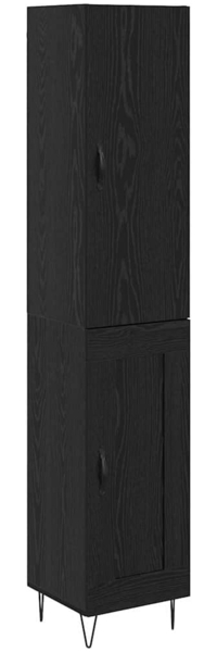 vidaXL Highboard Schwarz Eichen-Optik 69,5 x 34 x 180 cm Holzwerkstoff 3402733 Bild 1