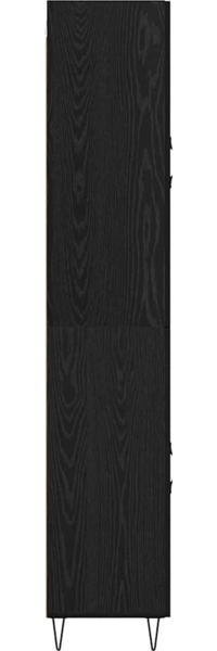 vidaXL Highboard Schwarz Eichen-Optik 69,5 x 34 x 180 cm Holzwerkstoff 3402733 Bild 8