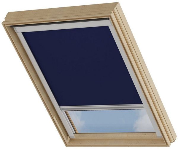 Dachfensterrollo Verdunklungsrollo Dunkelblau - Verdunklung - Kompatibel mit VELUX MK06, Cocoon Home, verdunkelnd, Thermobeschichtet, Einfache Montage, 100% Verdunkelnd, Stufenlos