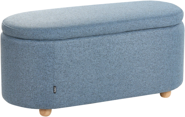 Polsterbank mit Stauraum HAYWARD Stoff 98 cm 44 cm Blau