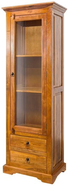 Vitrine Akazie 65x44x191 honig lackiert OXFORD #0432