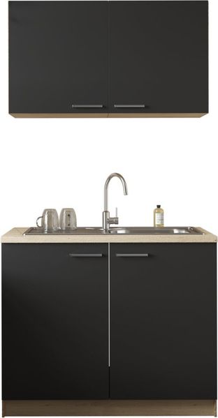 RESPEKTA Pantryküche Merle, Breite 100 cm, mit Soft-Close Funktion, Edelstahlspüle BALTIMORE