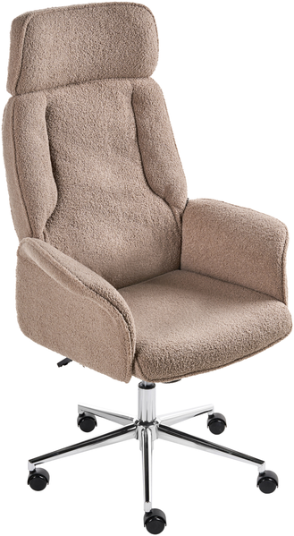 Bürostuhl PILOT Bouclé Braun