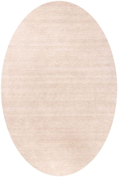 Gabbeh Teppich - Softy - Uni 230 x 150 cm - silber - oval