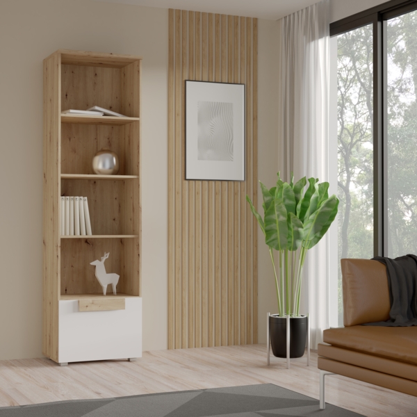 Bücherregal ARKINA Regal, 1 Tür in Artisan Eiche von Forte