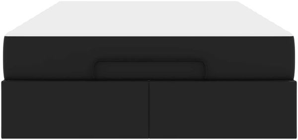 vidaXL Bettgestell mit Matratze Sonstiges 2 pcs Schwarz PVC 3399417 Bild 6