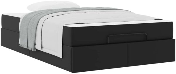 vidaXL Bettgestell mit Matratze Sonstiges 2 pcs Schwarz PVC 3399417 Bild 3