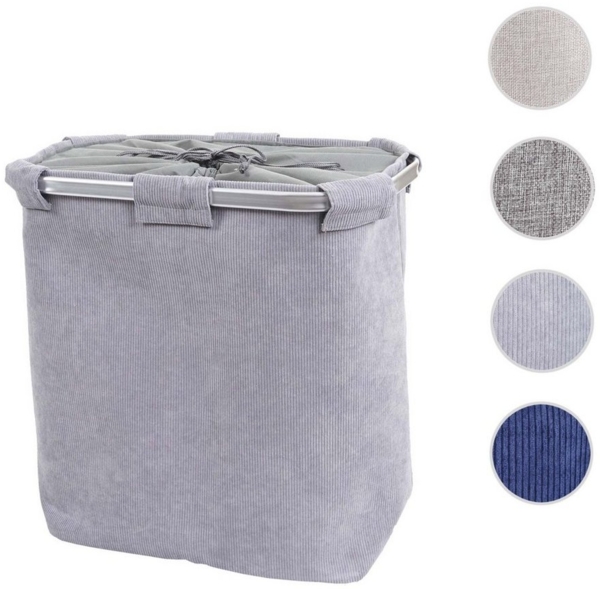 MCW Wäschesack MCW-C34-M, Mit 4 Streben für Stabilität, mit Netz zum Verschließen, zwei Fächer