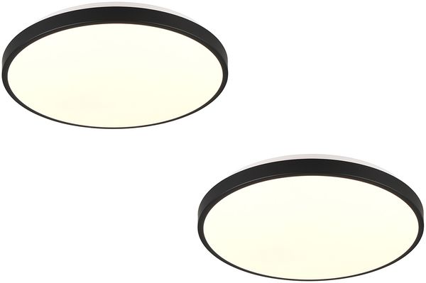 2er SET flache LED Innen Deckenlampen mit Bewegungsmelder Ø 38cm Bild 2