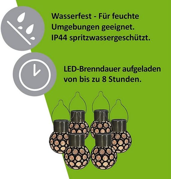 ISOTRONIC LED Solarleuchte LED Kugellicht