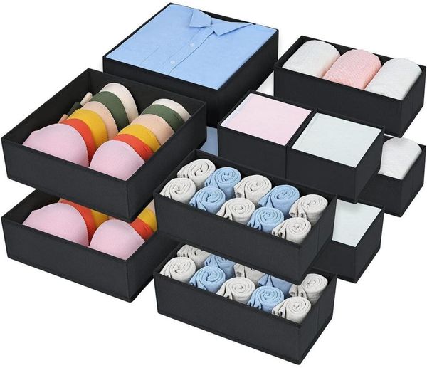 Schrank Organizer 12-tlg. Aufbewahrungsboxen, Unterwäsche
