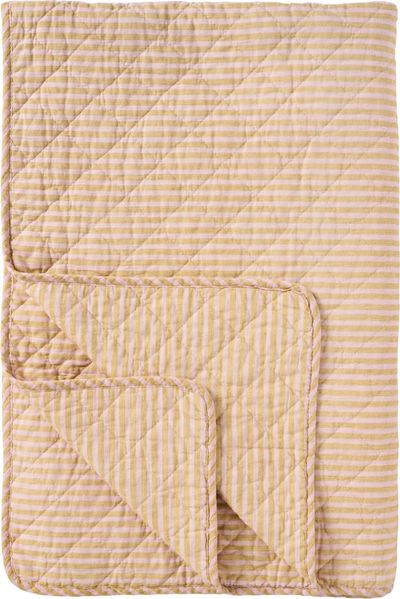 Ib Laursen - Decke Quilt Wohndecke 180x130cm Gelb Rosa Gestreift 07899-00