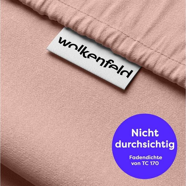 Wolkenfeld Bettwäsche Renforcé Bettwäsche Baumwolle - Natürlich weiches Schlafgefühl, Renforcé, 2 teilig, 135x200 cm, 155x220 & Übergrößen I inkl. Kissenbezüge 80x80 I uni