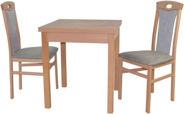 HOFMANN LIVING AND MORE Essgruppe 3tlg. Tischgruppe, (Spar-Set, 3-tlg, 3tlg. Tischgruppe), Stühle montiert Bild 1