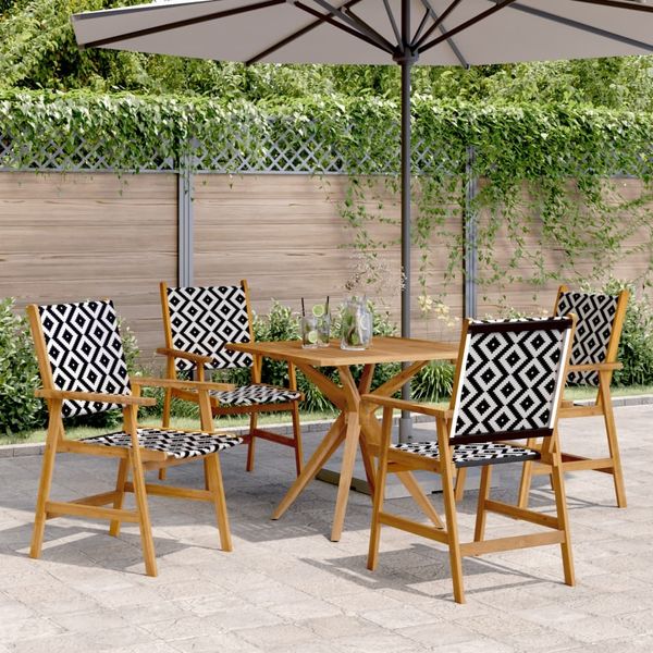 vidaXL 5-tlg. Garten-Essgruppe Massivholz Akazie 3283575