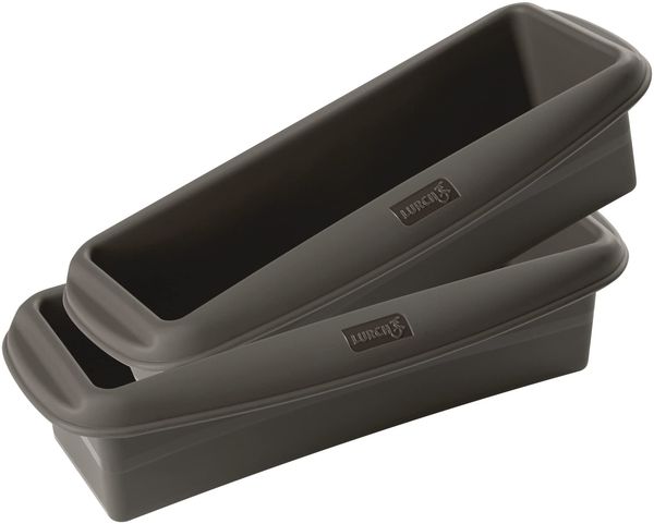 Lurch 585038 FlexiForm Kastenform 2er Set / 2 Brotbackformen aus 100% BPA-freiem Platin-Silikon, Innenmaß 20x6 cm