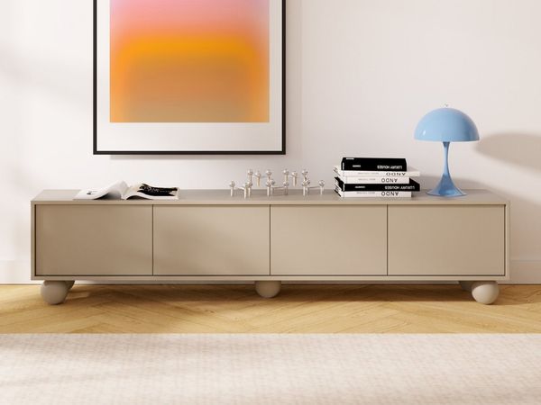 Beautysofa TV-Schrank ADEL im modernen Stil 200 cm (Push-to-Open) moderner RTV-Schrank mit Türen, Schublade und offenen Fächern