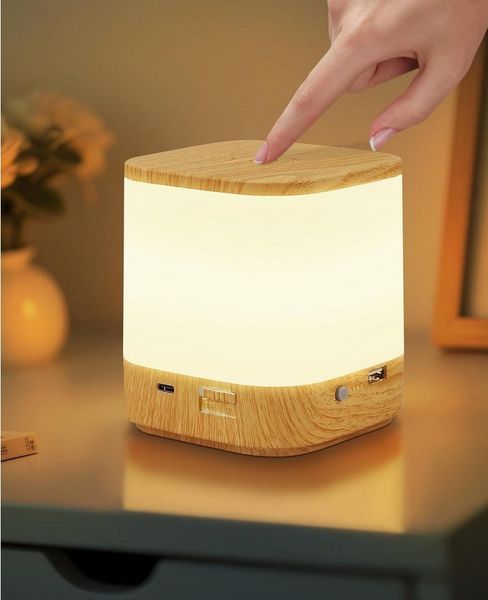 ZMH LED Tischleuchte Akku 1800mAH Touch Dimmbar Nachttischlampe Kabellos Schlafzimmer, Augenschutz, LED fest integriert, 3000-6500K, USB Aufladbar mit 3 Farbtemperatur&Timing Funktion Nachtlicht