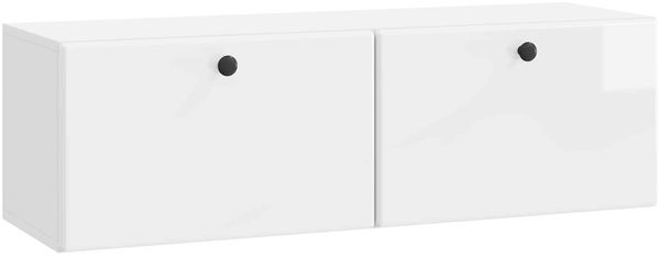 vidaXL Wandmontierter TV-Schrank 98 x 31 x 30 cm Hochglanz Weiß 899239