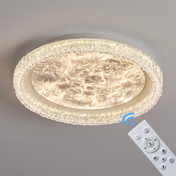 Eurotondisplay LED Deckenleuchte LED Deckenleuchte Fernbedienung Lichtfarbe/Helligkeit einstellbar, LED fest integriert, Warmweiß, Neutralweiß, Kaltweiß, Mit Fernbedienung Lichtfarbe- und Helligkeit einstellbar Bild 3