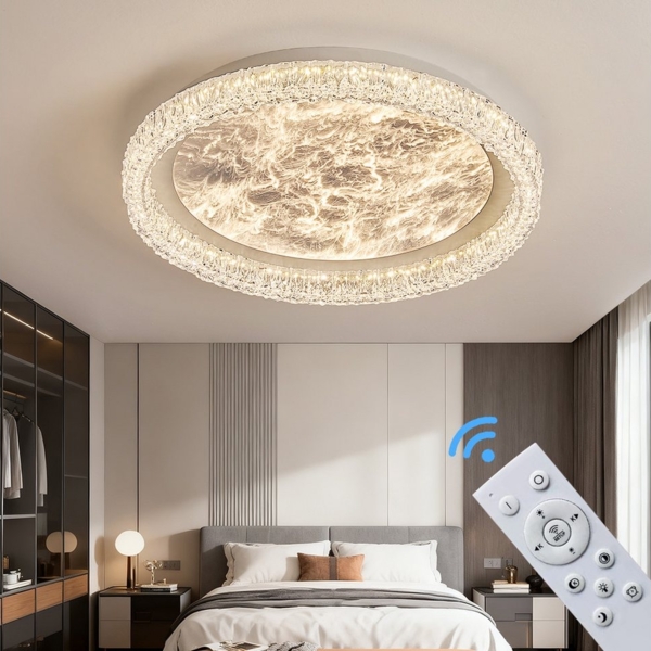 Eurotondisplay LED Deckenleuchte LED Deckenleuchte Fernbedienung Lichtfarbe/Helligkeit einstellbar, LED fest integriert, Warmweiß, Neutralweiß, Kaltweiß, Mit Fernbedienung Lichtfarbe- und Helligkeit einstellbar Bild 5