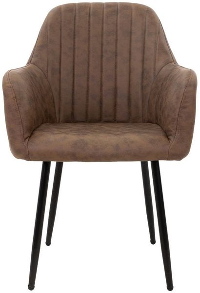 ML-DESIGN Stuhl Esszimmerstuhl mit Rücken- und Armlehnen Samt/Kunstleder Bezug (4 St), Ergonomische Stuhl Braun Küchenstuhl Wohzimmerstuhl Polsterstuhl