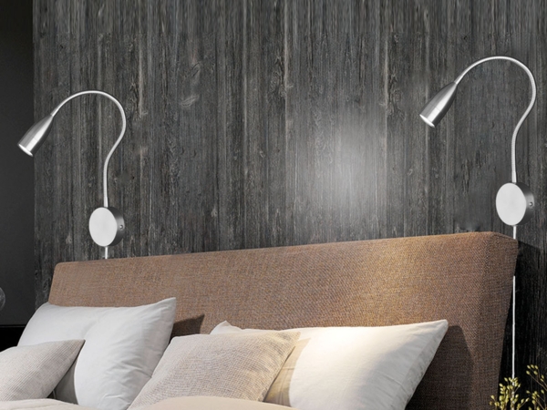 2er SET LED Wandlampen dimmbar, Leselampen Wandmontage, Breite 8cm