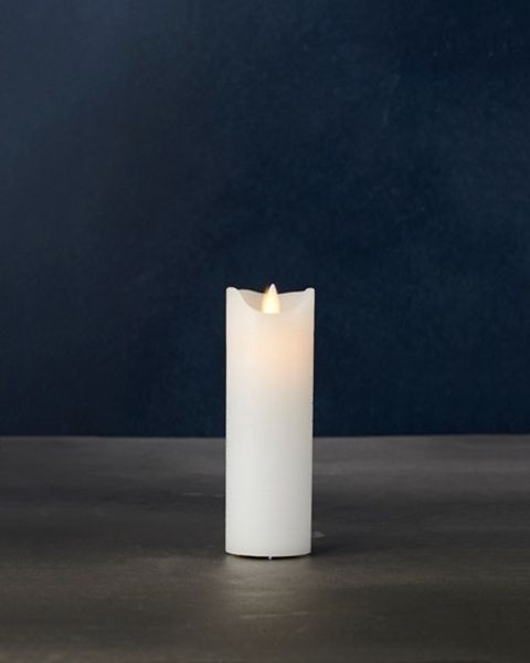 Sirius Sara Exklusive LED-Wachskerze Weiß - Ø 5 - H 15 cm
