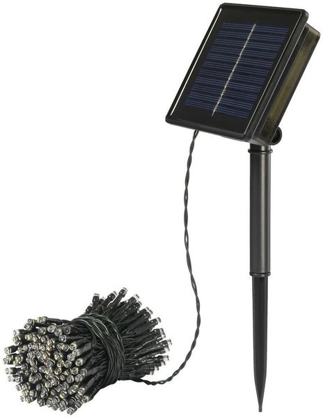 Sygonix Gartenleuchte Sygonix SY-5596928 Solar-Lichterkette LED Schwarz, Standard-Grün