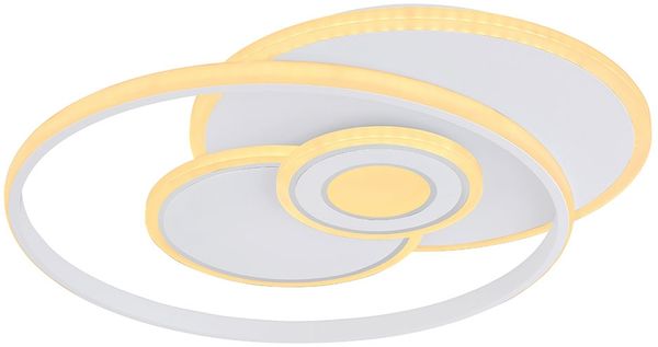 LED Deckenleuchte, Fernbedienung, dimmbar, Chromring, L54cm
