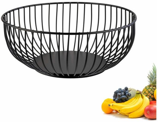 WESTMARK Obstschale Dekorativer Metallkorb für Obst, Gemüse, Brot & Brötchen, Lumos Klein, Stahl, langlebig, lebensmittelecht, robust