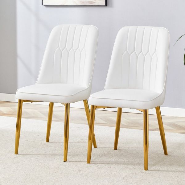 ANYSUN Esszimmerstuhl Esszimmerstuhl 2er-Set Küchenstuhl,mit verbreiterter Sitzfläche (ausgestattet mit Rückenlehne und rutschfesten Metallfüßen), geeignet für Esszimmer und Küche.Bürostuhl, Polsterstuhl,Besucherstuhl