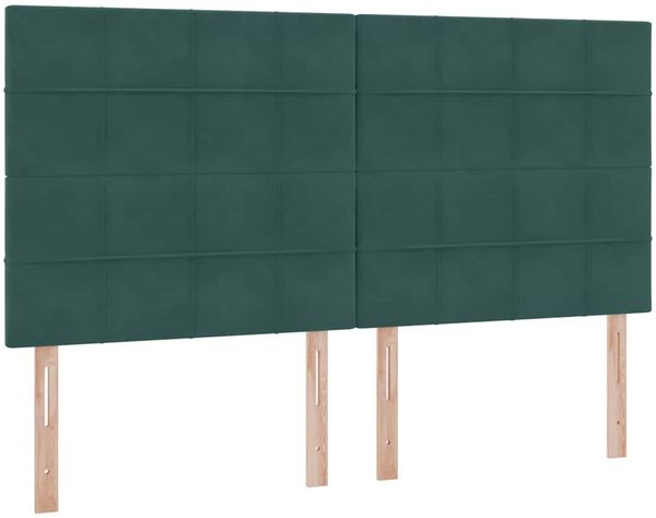 vidaXL LED-Speicherbett mit Matratze Dunkelgrün 180 x 200 cm Samt 3372684 Bild 10