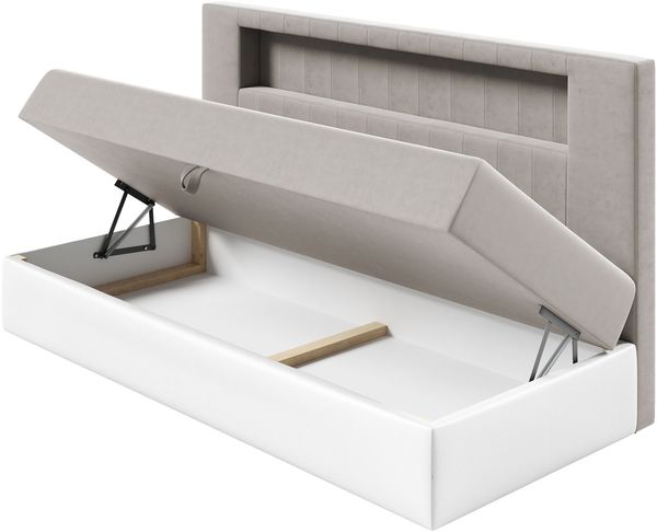 Boxspringbett 'Gladino Junior 2' beige 100x200 cm Bild 3