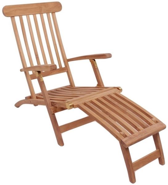 tinkaro Gartenliege Naturholz Deckchair Arrecife Natur, 1 St.