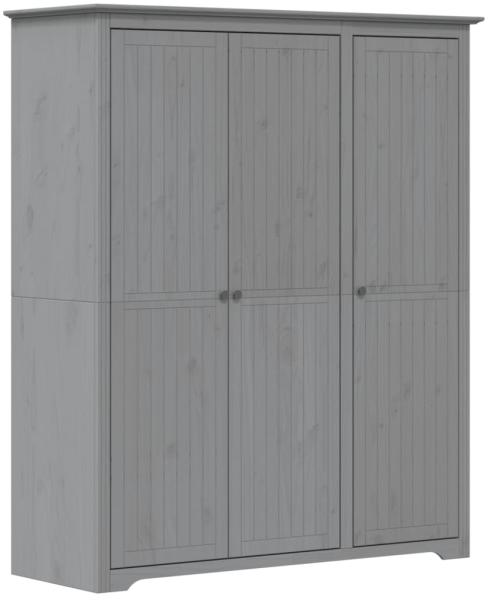 vidaXL Kleiderschrank BODO Grau 146x53,5x173 cm Massivholz Kiefer 355064