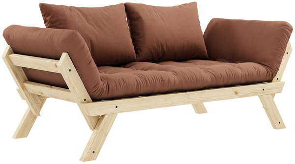 Karup Design Futonsofa BEBOP Gestell Natur, Matratze Clay Brown